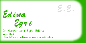 edina egri business card